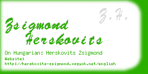 zsigmond herskovits business card
